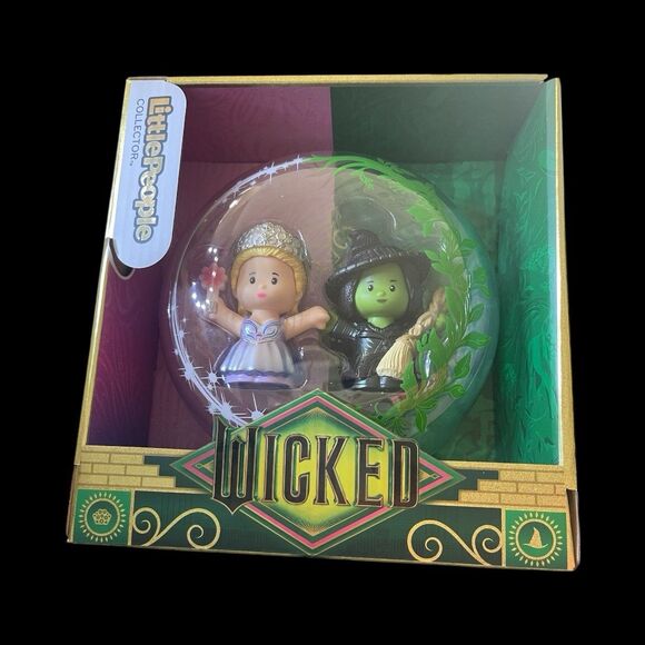 NIB Wicked For Good Little People Collector Glinda Elphaba Set Mattel - Picture 2 of 11